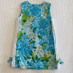 Lilly Pulitzer Blue and Green Floral Girls’ Dress, Size 4